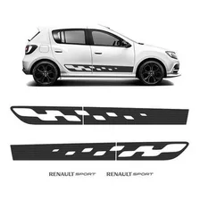 Kit Faixa Lateral Sandero Sport 2016/2017 + Adesivos Renault