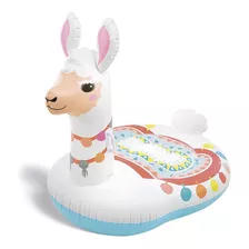 Flotador Salvavidas Llama Inflable Adulto Niño Alberca Intex Color Blanco