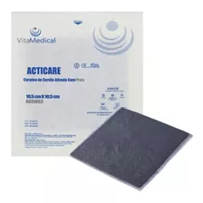 Curativo De Carvão Ativado C/prata Acticare Ag 10x10cm C/10 