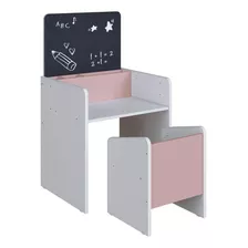 Mesa Infantil Le Petit Com Cadeira E Lousa Branco/rosa -