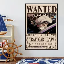 One Piece Poster Cartel Wanted Actualizado Trafalgar Law