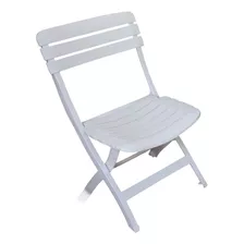 Cadeira Plástico Branca Dobrável Diamantina Antares Até 90kg