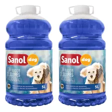 Kit 2 Eliminador Odores 5 L Sanol Dog Quintal Canil Limpeza 