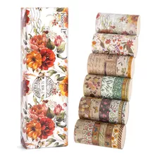 Conjunto De 32 Rollos De Cintas Washi Vintage, Cintas D...