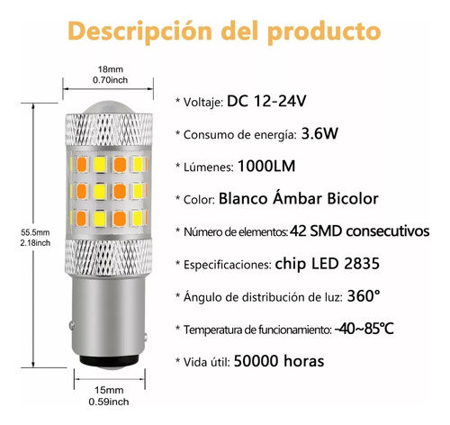 Faros Led De Circulacin Diurna General Car, 12 V, 8 Unidade Foto 3