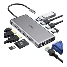 Aukey Hub 12 En 1 Usb-c Gris Cb-c78