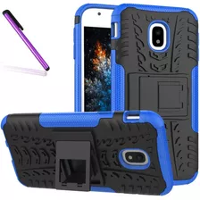 Funda Negra Azul Soporte Para Galaxy J5 Pro