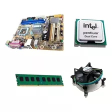 Kit Placa Mãe + Process Intel Dual Core + 4gb Ddr2 Oem