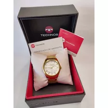 Relógio Technos Feminino Dourado 2036lou- Impecável Original