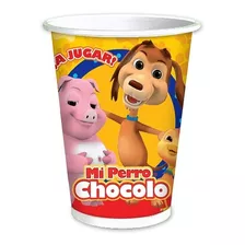 Pack 6 Uds Vaso Mi Perro Chocolo Para Cumpleaños Glam