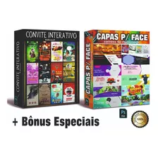 Pack Templetes Artes Psd Convites Interativos + Capa Face