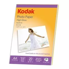 40h Papel Kodak Super Glossy Premium A4 150gr Pa-ko-150a4-20