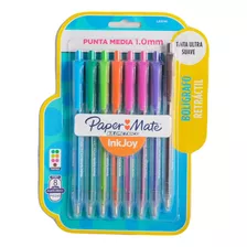 Boligrafo Papermate Colores X8 Retractil Birome