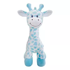 Pelúcia Infantil Para Bebê +3 Meses Girafinha Azul Buba