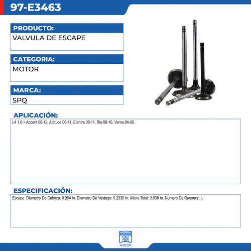 Vlvula De Escape Para Hyundai Accent 2000-2012 L4 1.6 Foto 2