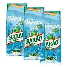 3 Erva Mate De Tereré Barão Sabor Natural 500g