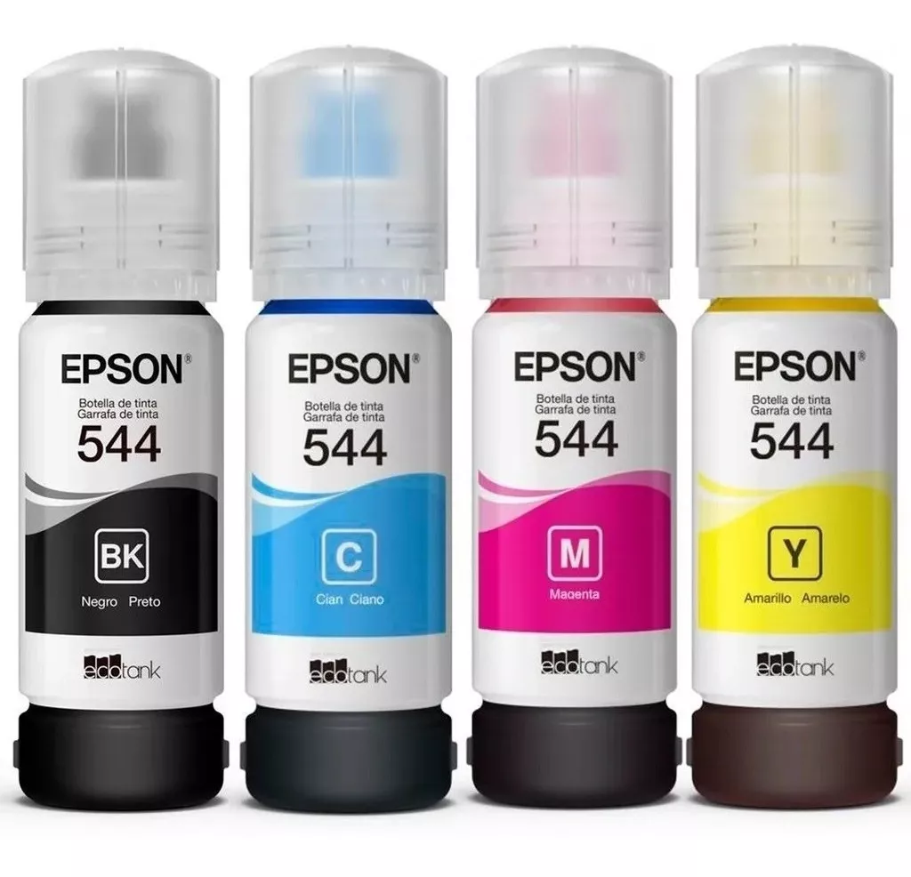 Tinta Epson Original 544 L1110 L3110 L3150, Kit De 4 Colores