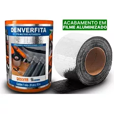 Fita Manta Asfáltica Adesiva Aluminizada Denver - 20cm X 10m Cor Cinza