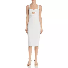 Vestido Cocktail Blanco Cut-out Marca Likely Talla 8