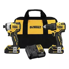 Kit Combinado De Taladro Inalámbrico Dewalt Atomic 20v Max, 