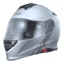 Capacete Para Moto Escamoteável X11 Prisma Turner Prata Fosco Tamanho 60 