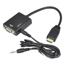 Cabo Conversor Hdmi Para Vga Com Saída De Áudio P2