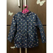 Campera Rompevientos Oshkosh Forrado 4t 4 Años Azul/dorado