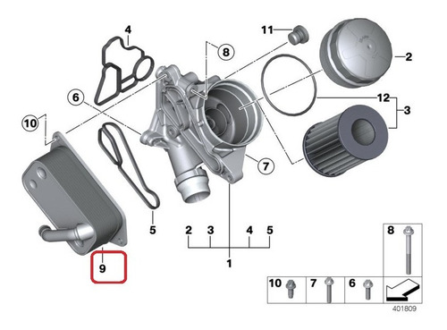 Enfriador Aceite Motor Y Junta Bmw 125i 220i 325i 530i X5 Foto 3