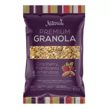 Granola Cranberry, Framboesa E Amêndoas Naturale Premium Pacote 800g