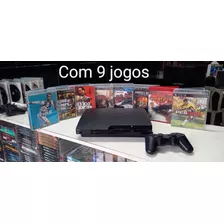 Ps3 Slim Com Jogos Originais Completo Garantia Nf-e 