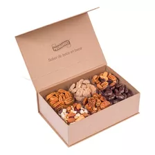 Regalo Gourmet Con 6 Mezclas De Nueces Finas Y Chocolates