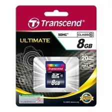 Memoria Transcend 8gb Sdhc Clase 10 Nuevas!