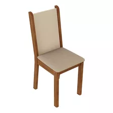 Sillas Comedor Tipo Rustico Tapizado Living X 4 Estructura De La Silla Marrón Claro Diseño De La Tela Perla