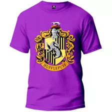 Camiseta De Algodão Hufflepuff Hogwarts Lufa-lufa Masculino