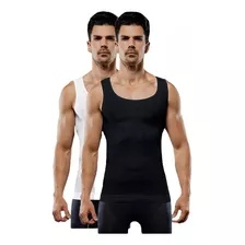 Faja Tank Top Camiseta Reductora Esculpir Cuerpo Hombre 2 Pz