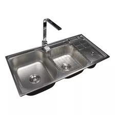 Cuba Inox C/ Lixeira Smart Norte - Moderno, Polido - 92cm