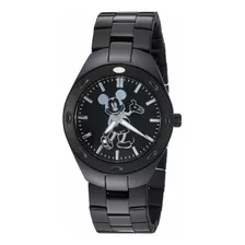 Reloj Hombre Disney Wds000627 Cuarzo Pulso Negro En Acero