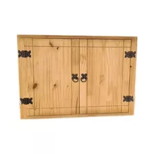 Aereo 2 Portas Cozinha Madeira Pinus Estilo Rustico 50x80x30