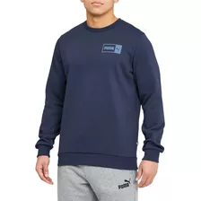 Sudadera Puma Essentials Logo Azul Hombre Casual