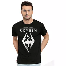 Camiseta Skyrim Winterhold College Elder Game Algodão Scroll