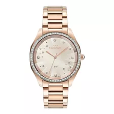 Relógio Feminino Technos Crystal Swarovski Rosé 2036mmh/1t