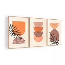 Cuadro Decorativo Minimalista Triptico Shapes 126x60 Mdf