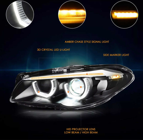 Faros Led De Proyector Para Bmw F10 2011 2012 2013 Foto 3