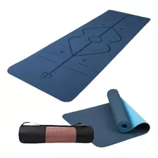 Tapete Colchonete Yoga Pilates Anti-slip C/ Linha De Posição