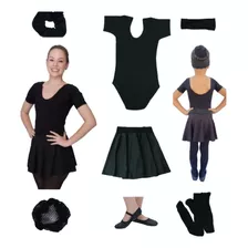 Roupa De Ballet Completa Infantil 7 Peças Com Sapatilha