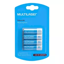 4 Pilhas Recarregável Multilaser Aa 2500mah Original Lacrado