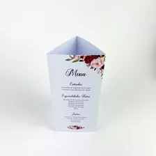 12 Menus De Mesa Para Casamento - Cardápio Triângulo