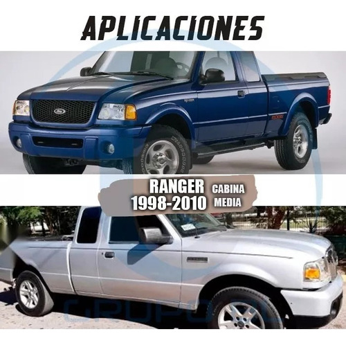 Estribos Tubulares Ford Ranger Cabina/med 1998-2010 Cromo Foto 3