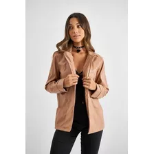 Blazer Eco Cuero Largo Engomado Oversize