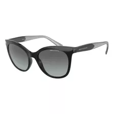 Óculos De Sol - Armani Exchange - Ax4094s 81588g 54 Cor Da Armação Preto Cor Da Haste Preto Com Cinza Cor Da Lente Cinza Gradiente Desenho Gatinho